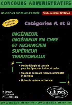 Couverture du produit · Ingénieur Ingénieur en chef et Technicien supérieur territoriaux, Concours externes Catégories A et B