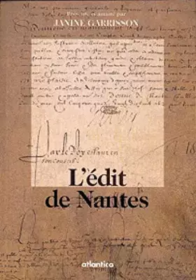 Couverture du produit · L'édit de Nantes. Texte original en ancien français
