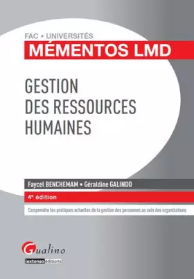 Couverture du produit · Mémentos LMD Gestion des ressources humaines, 4ème édition