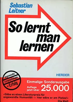 Couverture du produit · So lernt man lernen. Angewandte Lernpsychologie - ein Weg zum Erfolg
