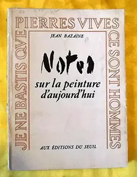 Couverture du produit · Notes sur la peinture d'aujourd'hui