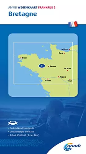 Couverture du produit · ANWB Wegenkaart Frankrijk 5. Bretagne
