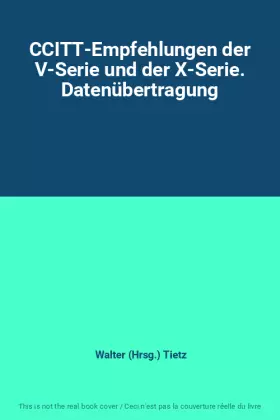 Couverture du produit · CCITT-Empfehlungen der V-Serie und der X-Serie. Datenübertragung