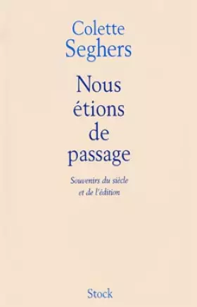 Couverture du produit · Nous étions de passage