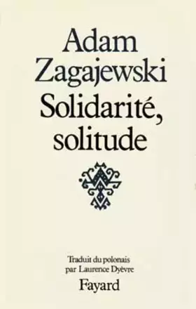 Couverture du produit · Solidarité, solitude