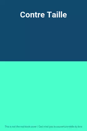 Couverture du produit · Contre Taille