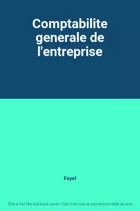 Couverture du produit · Comptabilite generale de l'entreprise