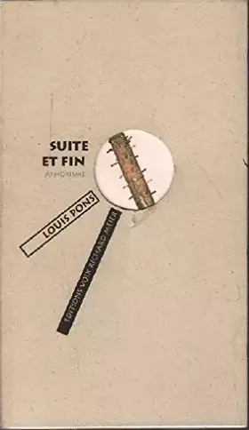 Couverture du produit · Suite et fin aphorisme