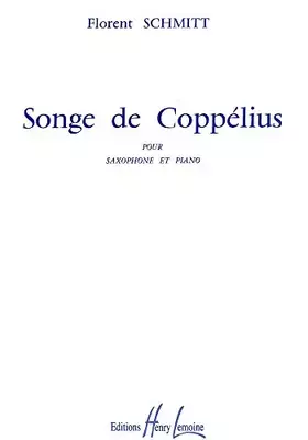 Couverture du produit · Songe de Coppelius (tensax and piano)