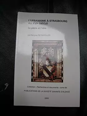 Couverture du produit · L'urbanisme à Strasbourg au XVIe siècle