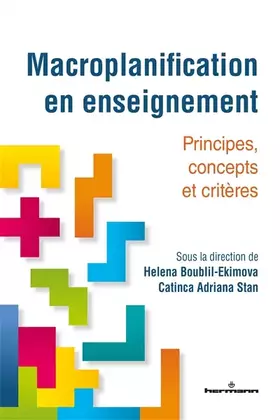 Couverture du produit · Macroplanification en enseignement: Principes, concepts et critères