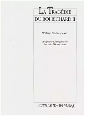 Couverture du produit · La Tragédie du roi Richard II