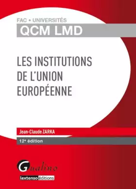 Couverture du produit · QCM LMD- Les institutions de l'union européenne,