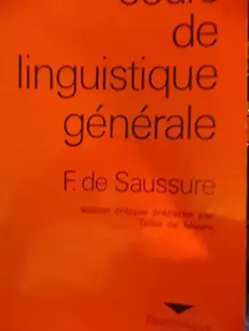 Couverture du produit · COURS DE LINGUISTIQUE GENERALE