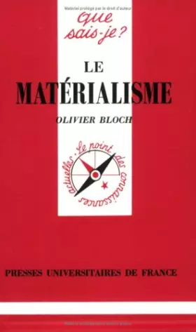 Couverture du produit · Le Matérialisme