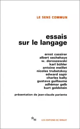 Couverture du produit · Essais sur le langage