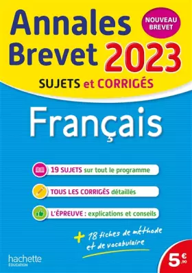 Couverture du produit · Annales BREVET 2023 - Français