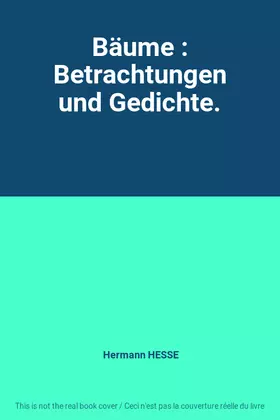 Couverture du produit · Bäume : Betrachtungen und Gedichte.