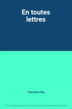 Couverture du produit · En toutes lettres