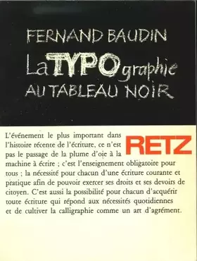 Couverture du produit · La Typographie au tableau noir