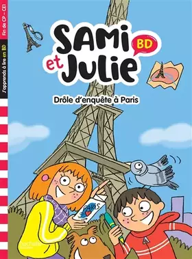 Couverture du produit · Sami et Julie BD Fin de CP-CE1 - Drôle d'enquête à Paris