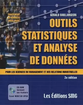 Couverture du produit · Outils statistiques et Analyse de données: Pour les sciences du management et des relations industrielles