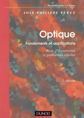 Couverture du produit · Optique : Fondements et applications