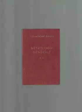 Couverture du produit · Metrologie generale