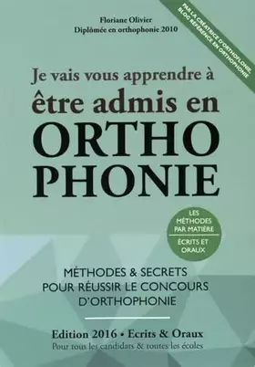 Couverture du produit · Je vais vous apprendre à être admis en orthophonie