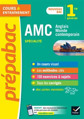 Couverture du produit · Prépabac AMC (Anglais monde contemporain) 1re générale (spécialité): nouveau programme de Première