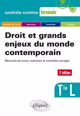 Couverture du produit · Droit et grands enjeux du monde contemporain - Terminale L - 2e édition mise à jour