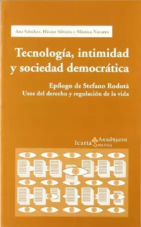 Couverture du produit · TECNOLOGIA, INTIMIDAD Y SOC. DEMOCRATICA (SIN COLECCION)