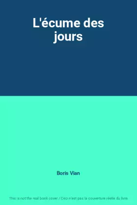 Couverture du produit · L'écume des jours