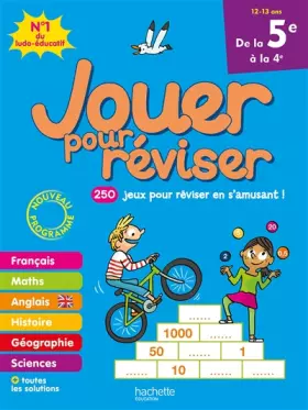 Couverture du produit · Jouer pour réviser - De la 5e à la 4e - Cahier de vacances 2024