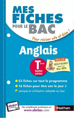 Couverture du produit · Mes fiches pour le BAC Anglais Term toutes séries