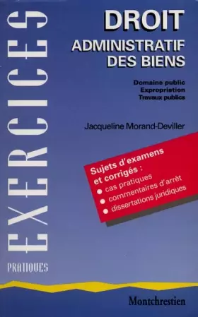 Couverture du produit · Droit administratif des biens