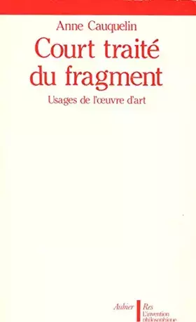 Couverture du produit · Court traité du fragment