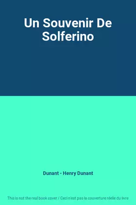 Couverture du produit · Un Souvenir De Solferino