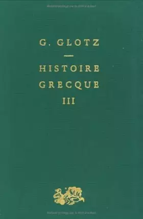 Couverture du produit · Histoire grecque, tome III