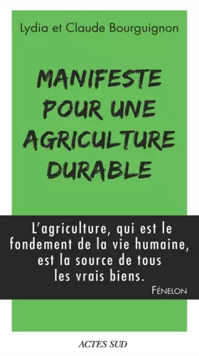 Couverture du produit · Manifeste pour une agriculture durable