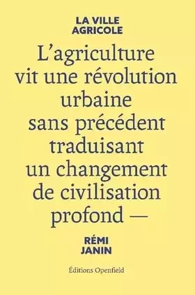 Couverture du produit · La ville agricole