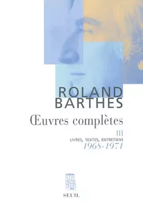 Couverture du produit · oeuvres complètes 1968-1971. Livres, textes, entretiens (3)