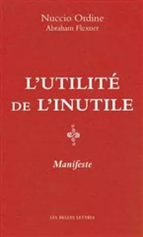 Couverture du produit · UTILITE DE L'INUTILE.MANIFESTE (L')