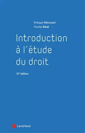Couverture du produit · Introduction à l'étude du droit