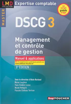 Couverture du produit · DSCG 3 - Management et contrôle de gestion Manuel et applications 6e édition