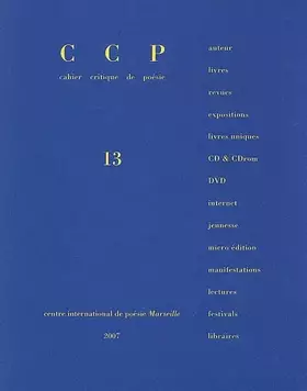 Couverture du produit · Cahier Critique de Poésie: Dossier Claude Esteban