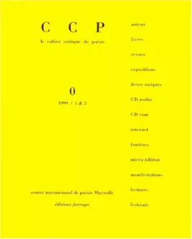 Couverture du produit · Cahier Critique de Poésie: Dossier Franck Venaille