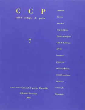 Couverture du produit · Cahier critique, numéro 7 : Dossier spéciale Jean-François Bory
