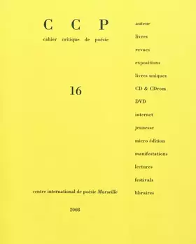 Couverture du produit · Cahier critique de poésie