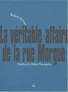 Couverture du produit · La Véritable affaire de la rue Morgue